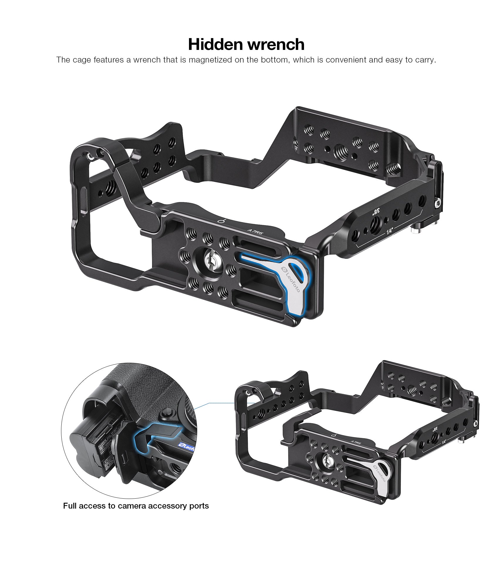 Leofoto A7R5 Camera Cage for Sony A7R5/A7RIV/A7SIII/A1