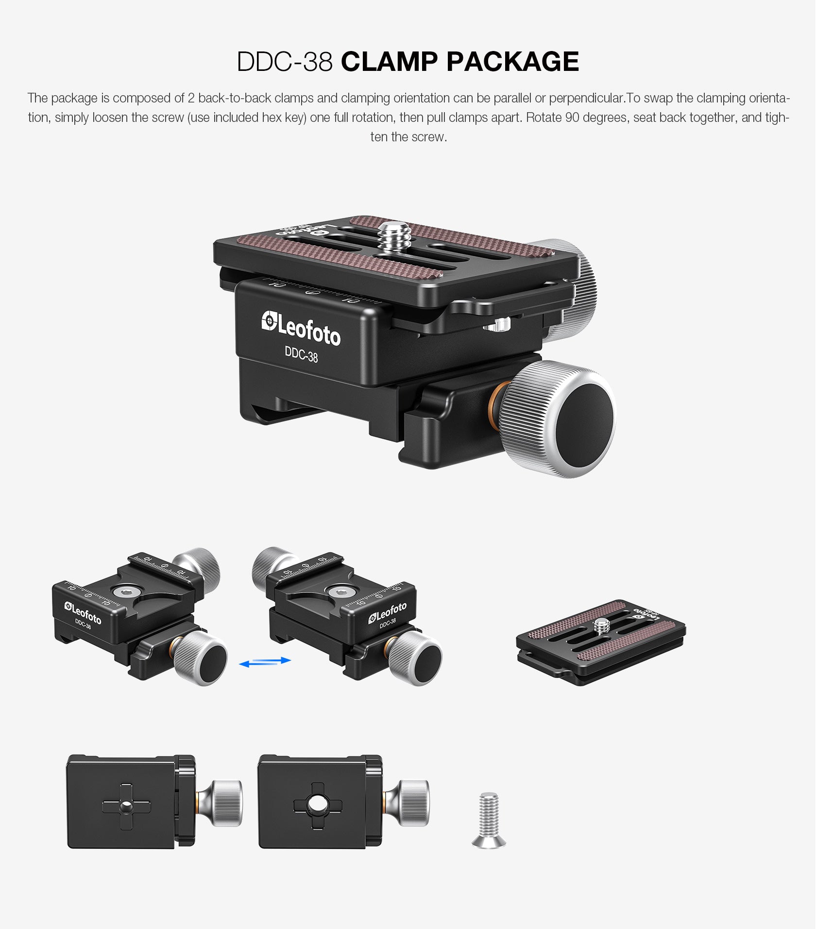 Leofoto FDM-03 Binocular Rangefinder Rail Kit | Length: 320mm