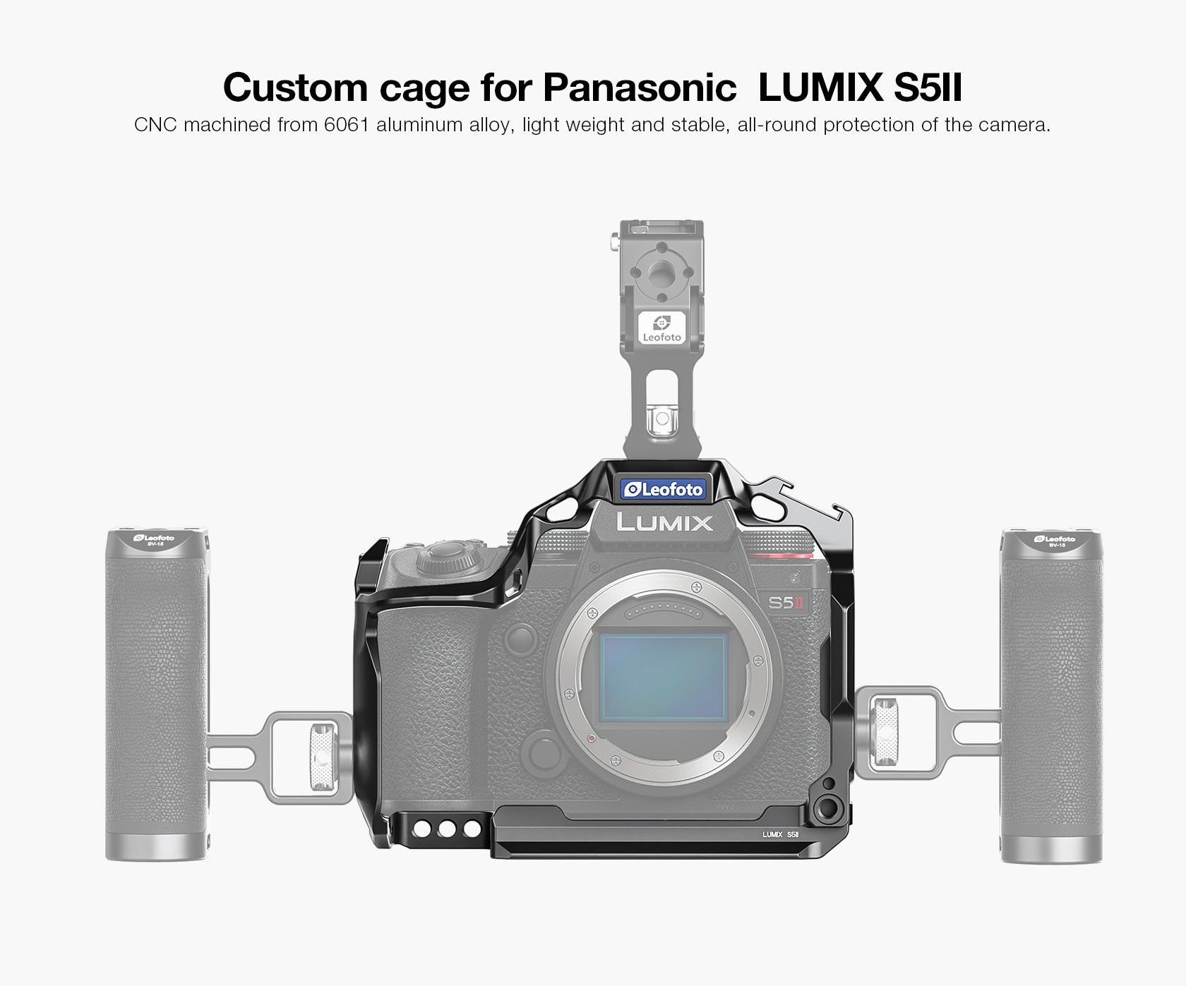 Leofoto LUMIX S5II Custom Cage for Panasonic Lumix S5 II Mirrorless Camera