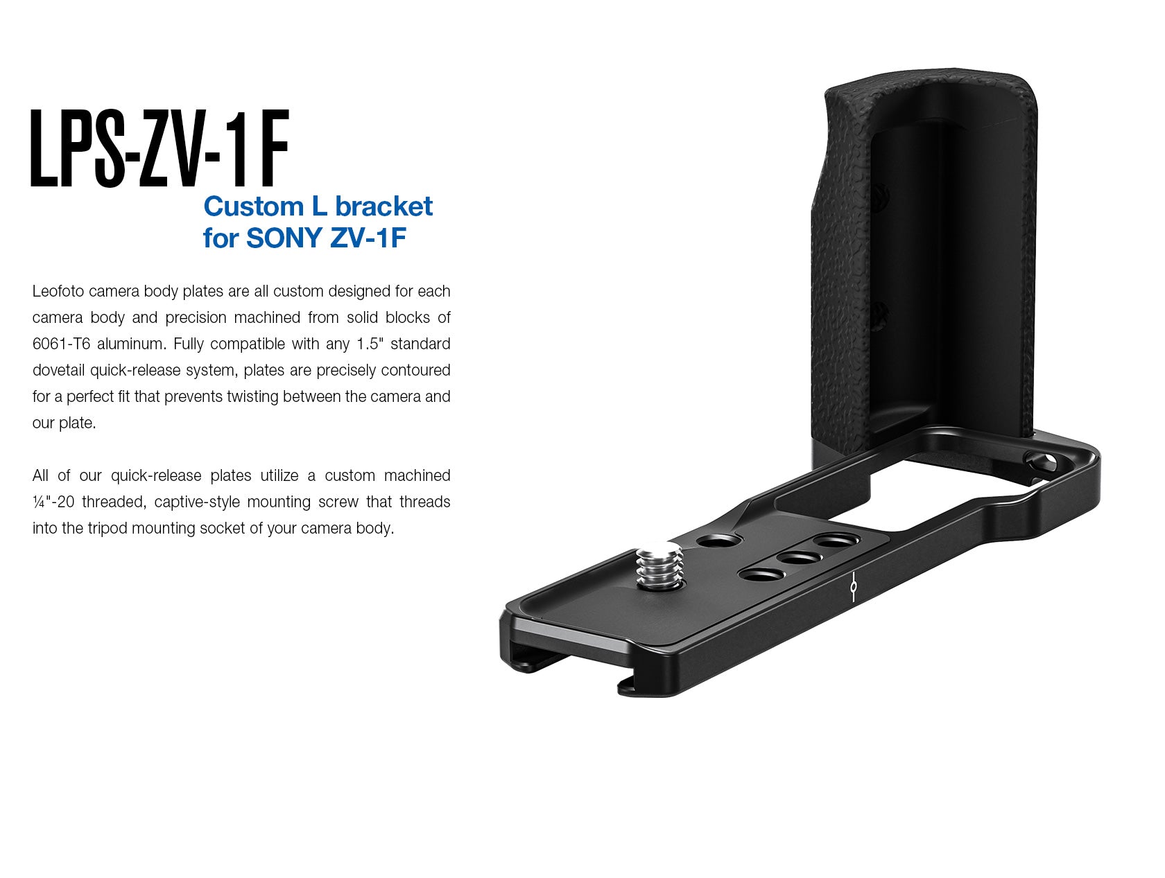 Leofoto LPS-ZV-1F L Plate for Sony ZV-1F Camera | Arca Compatible