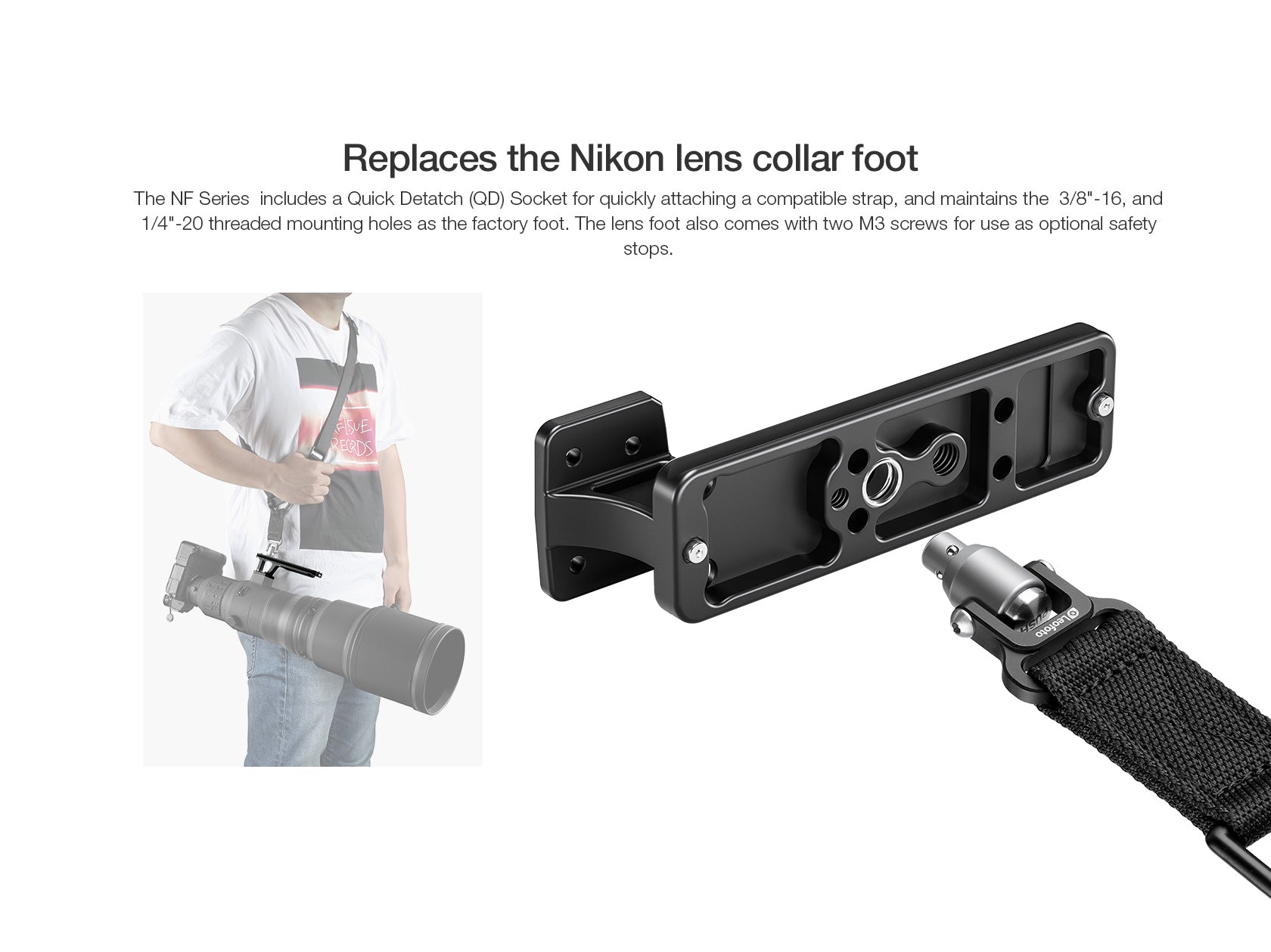 Leofoto NF-06 Replacement Foot for Nikon Z 800mm f/6.3 VR S, Nikon Z 4