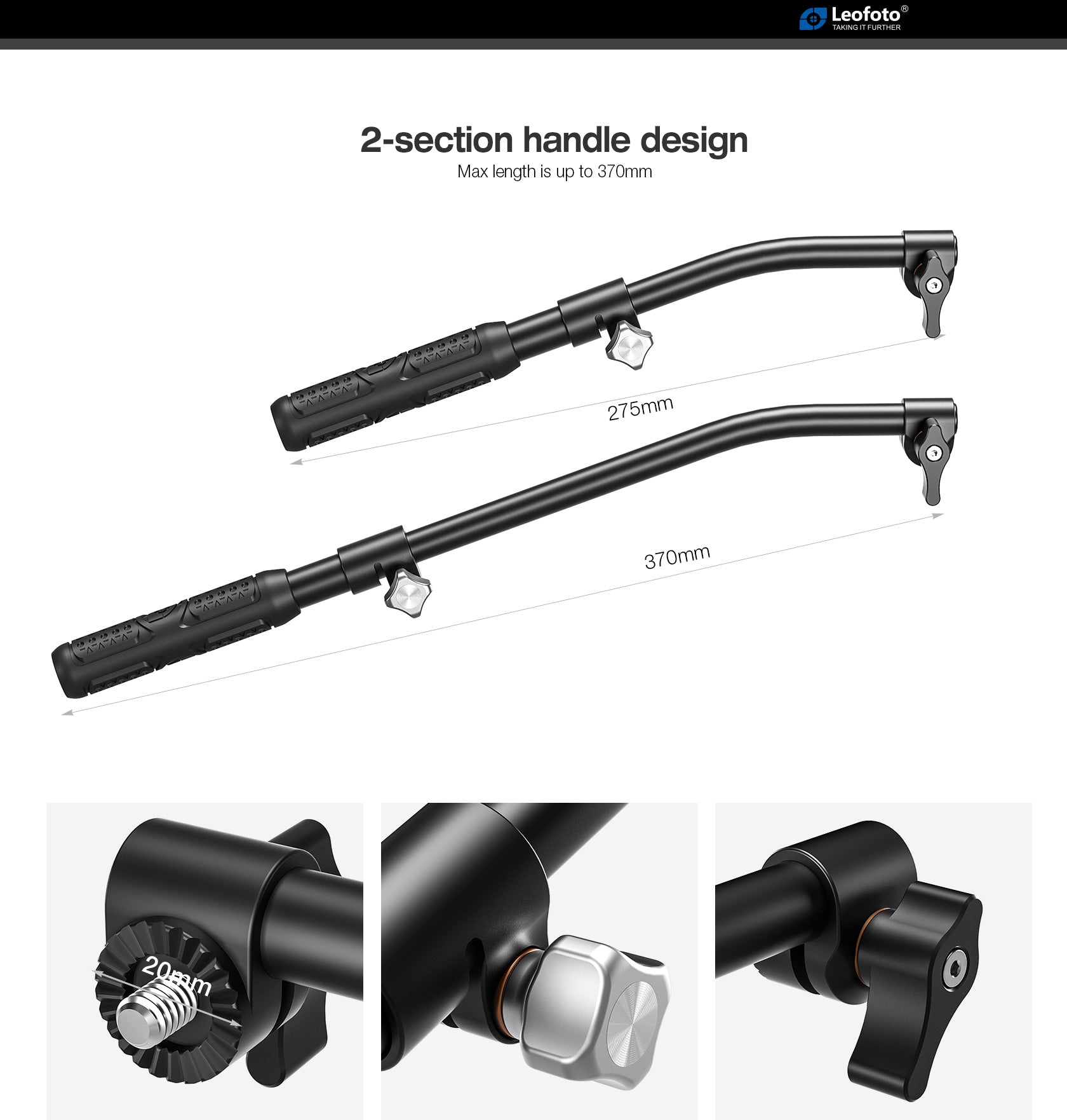 Leofoto HD-02 Handle for BV-1/1R, BV-5 Fluid Heads