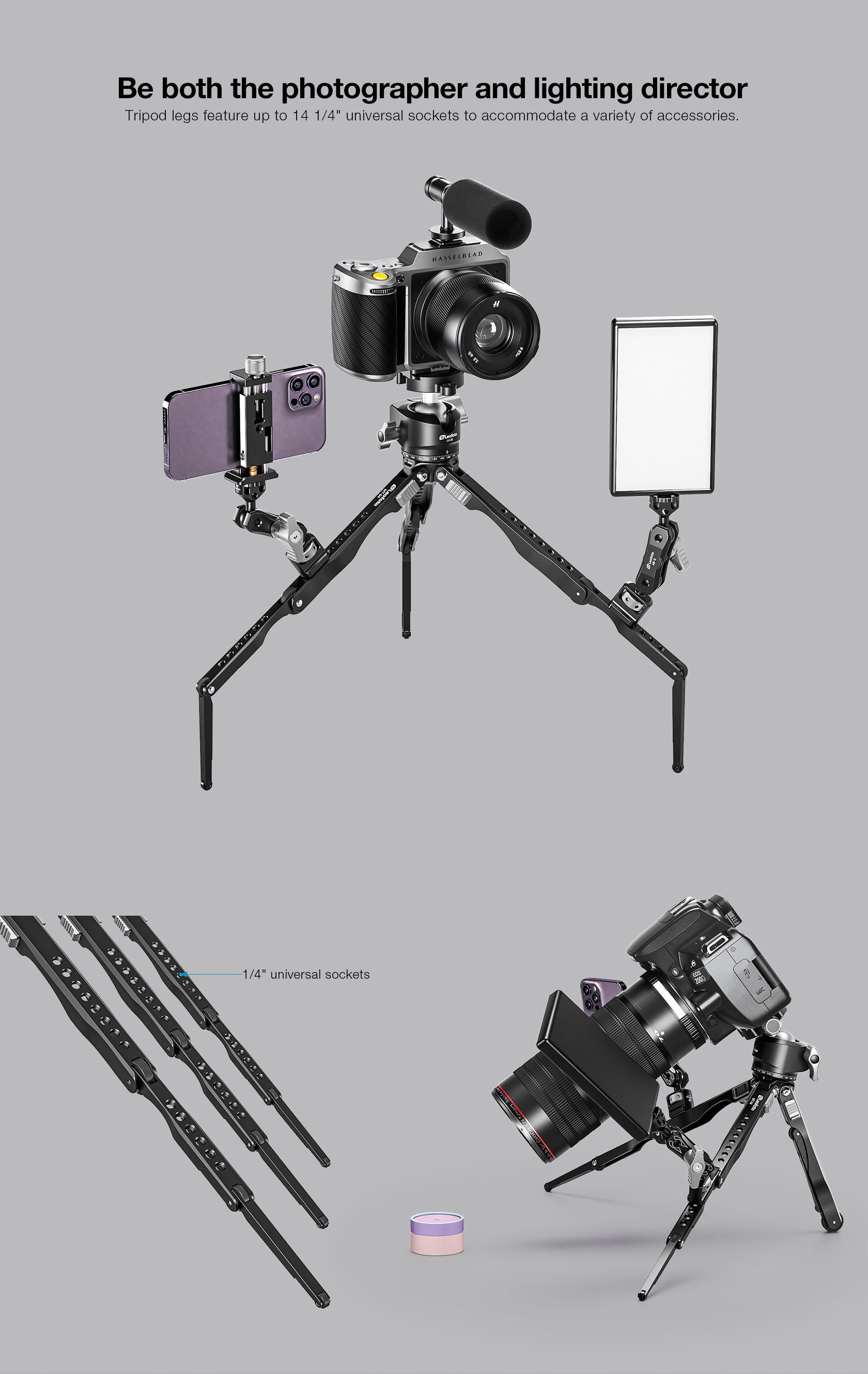 Mantona Kaleido Mini Stativ - Kompakt & Vielseitig