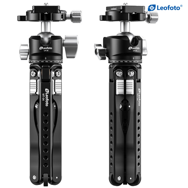 Leofoto MT-04+LH-30 Folding Aluminum Mini Tripod with Ball Head Set and Bag