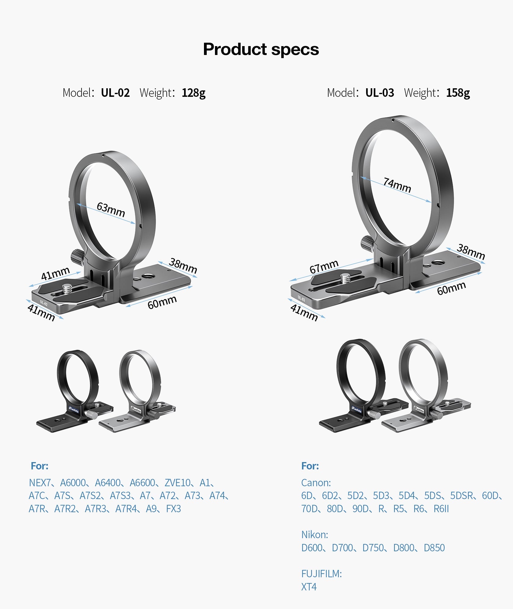 "Open Box" Leofoto UL-02/03 Series Rotating Bracket | ARCA Compatible