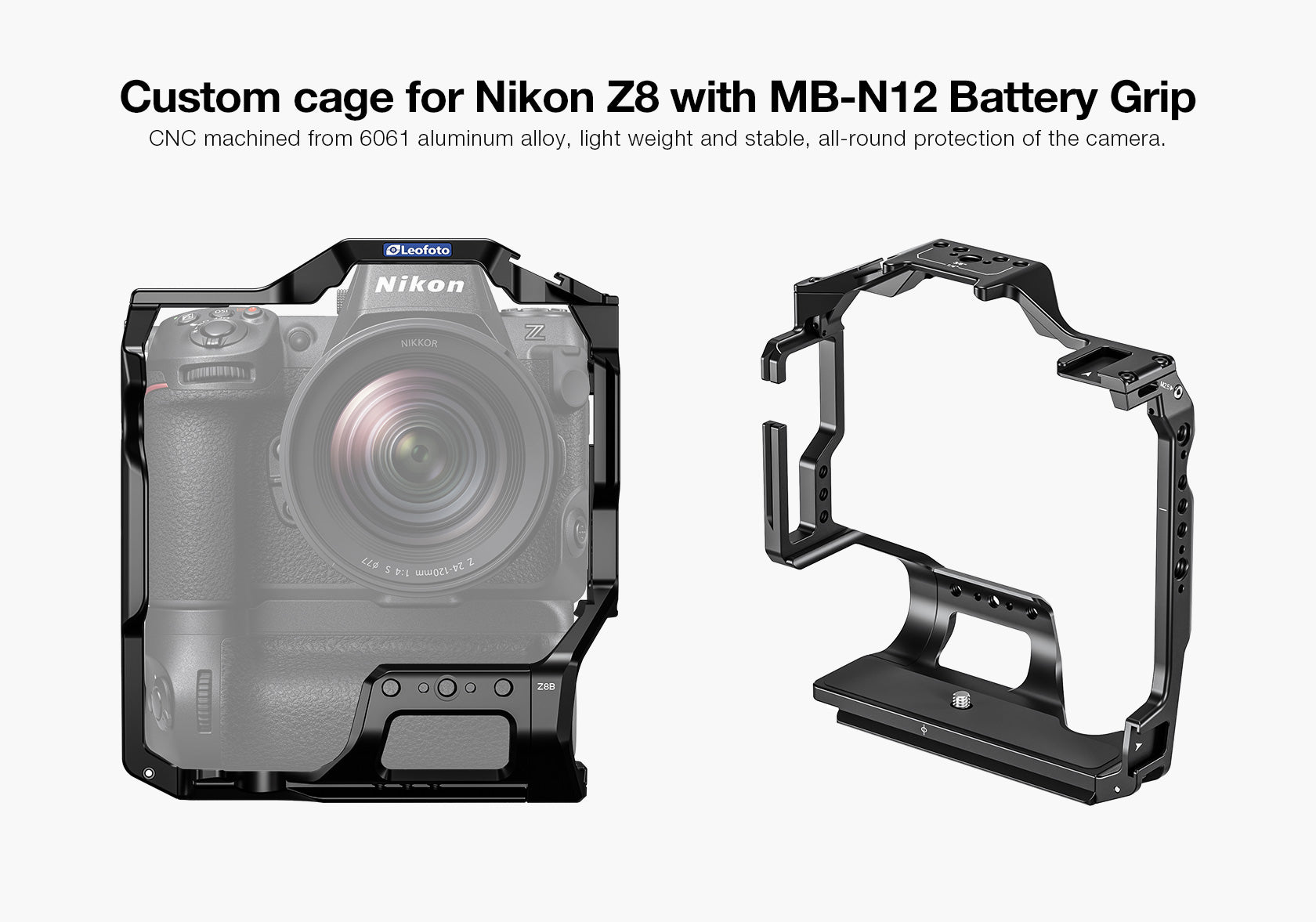 Leofoto Z8B Camera Cage for Nikon Z8 MB-N12 Battery Grip