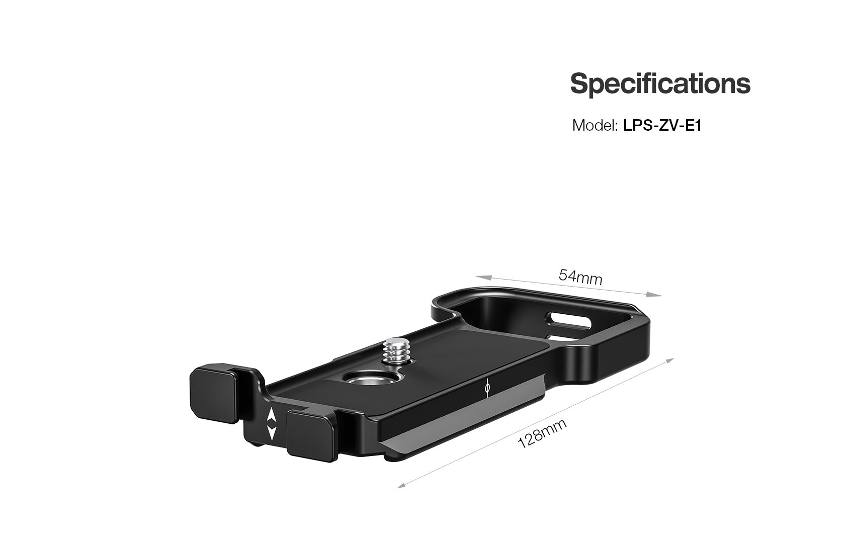 Leofoto LPS-ZV-E1 L Plate for Sony Alpha ZV-E1 | Arca Compatible (Black / Silver)