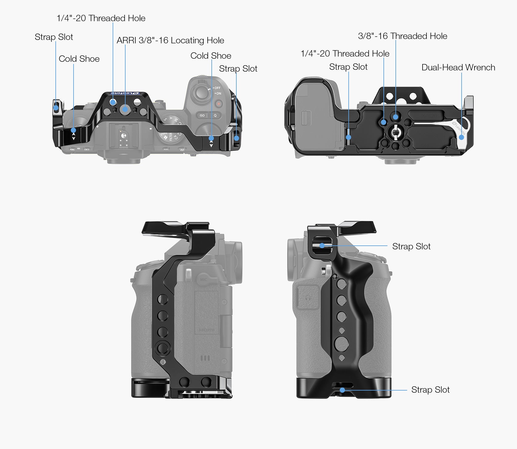 Leofoto X-S20 Camera Cage for Fujifilm X-S20