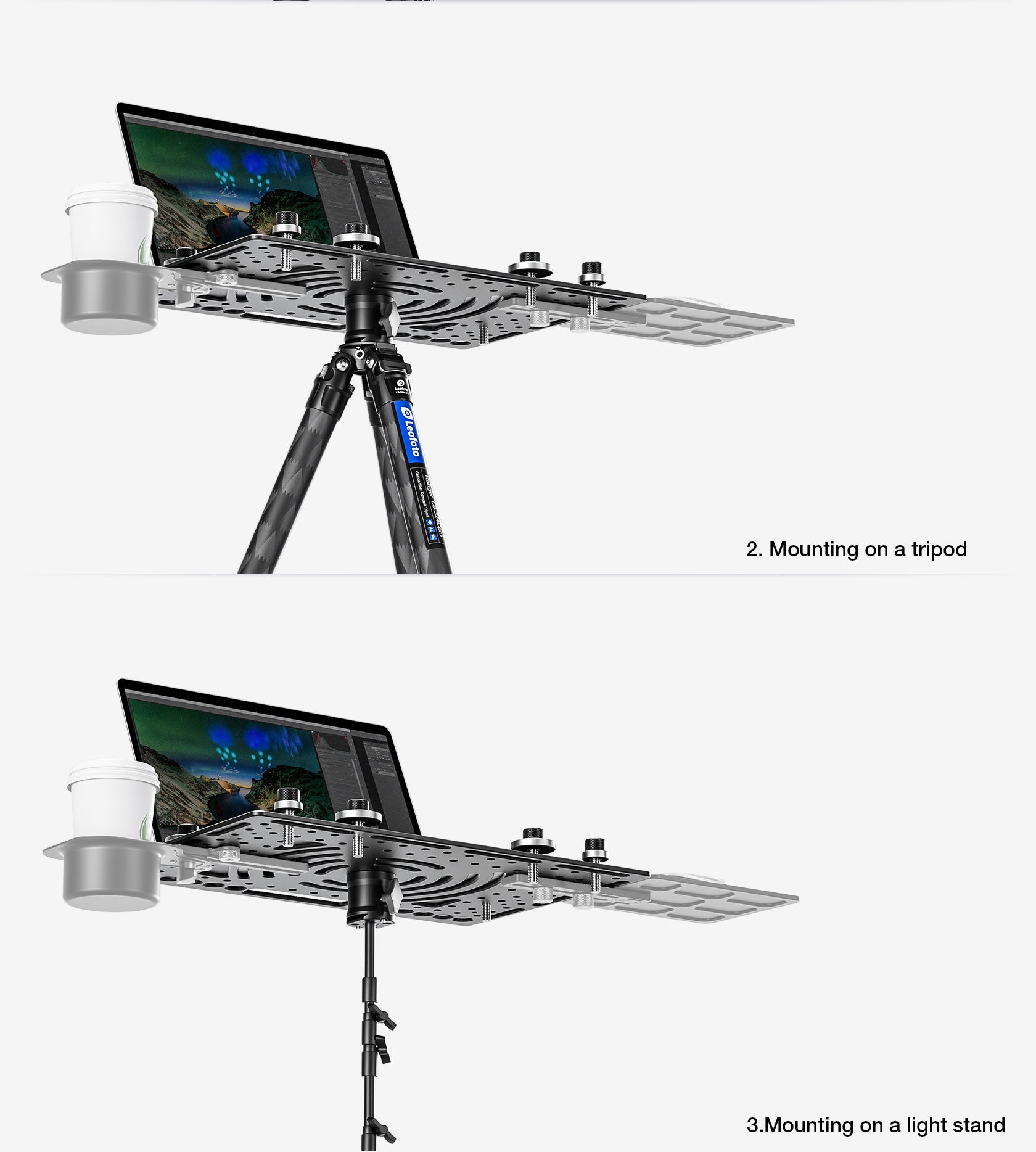 Leofoto LCH-3/LCH-3S Ultimate Laptop Tray (Tray Only) | 1/4