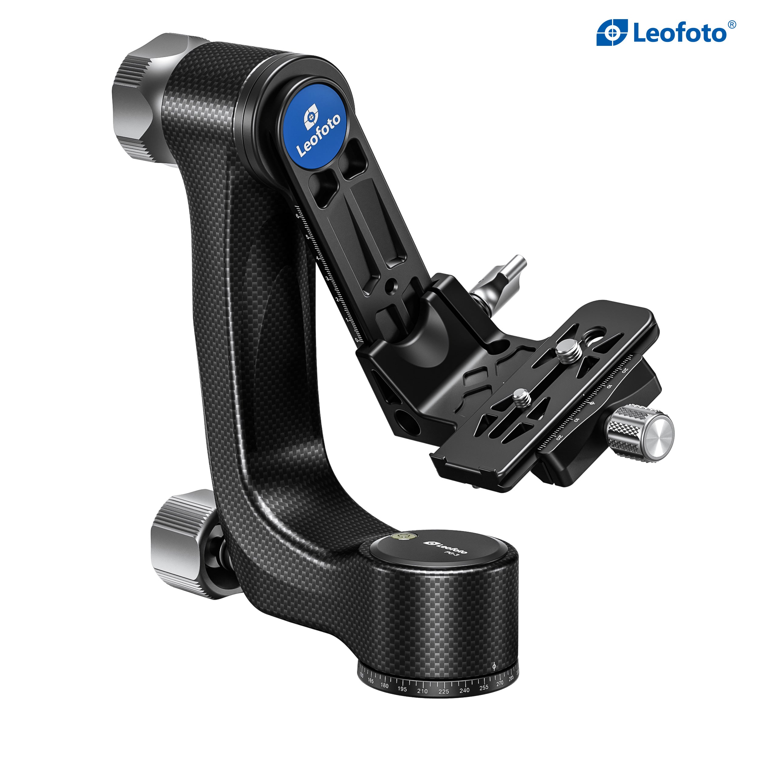 Leofoto PG-3 (Knob Clamp) / PG-3L (Lever-Release Clamp) Carbon Fiber Gimbal Head