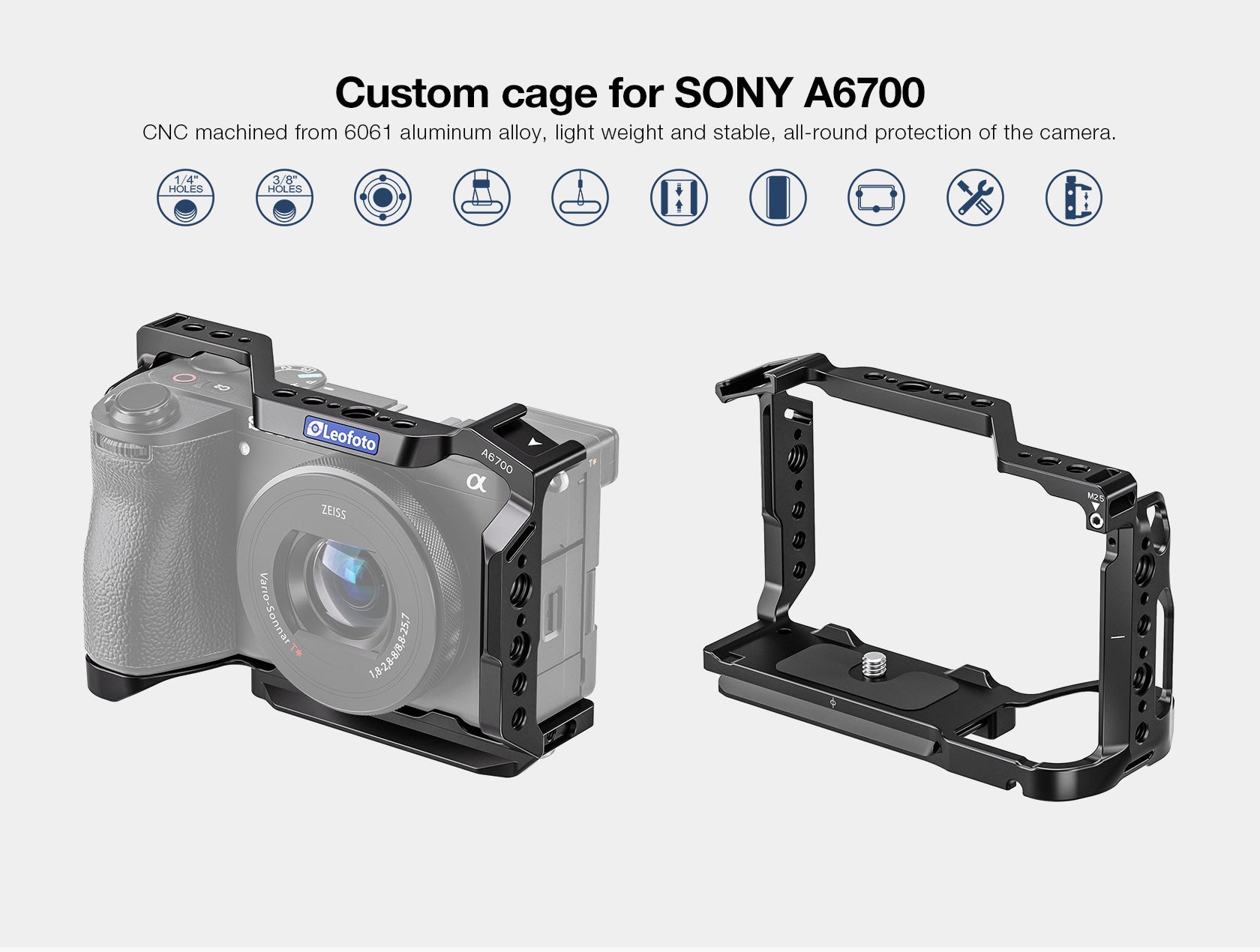 Leofoto A6700 Camera Cage for Sony Alpha 6700