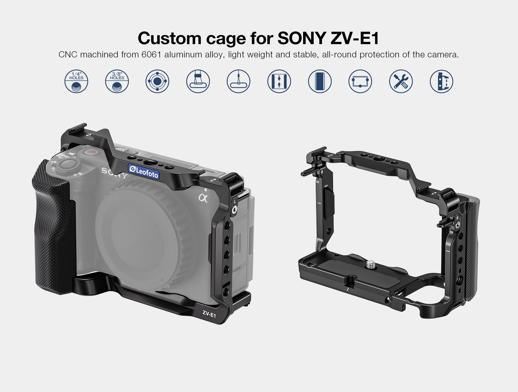 Leofoto ZV-E1 Custom Cage for Sony ZV-E1 Camera