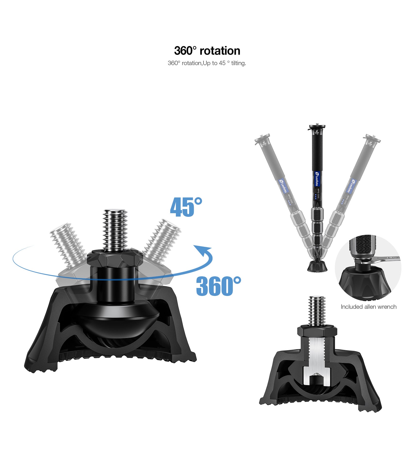 Leofoto SC-70 Monopod Replacement Foot | Large Cup | 3/8