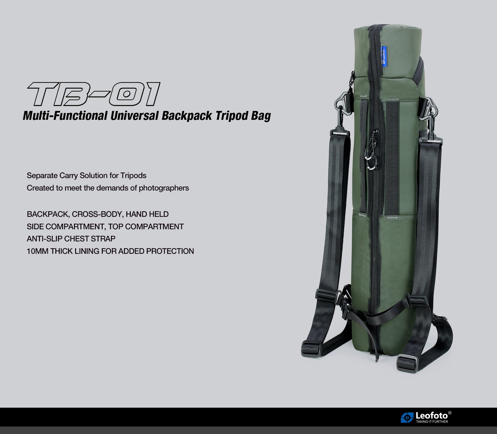 Leofoto TB-01 Tripod Bag | Backpack Straps