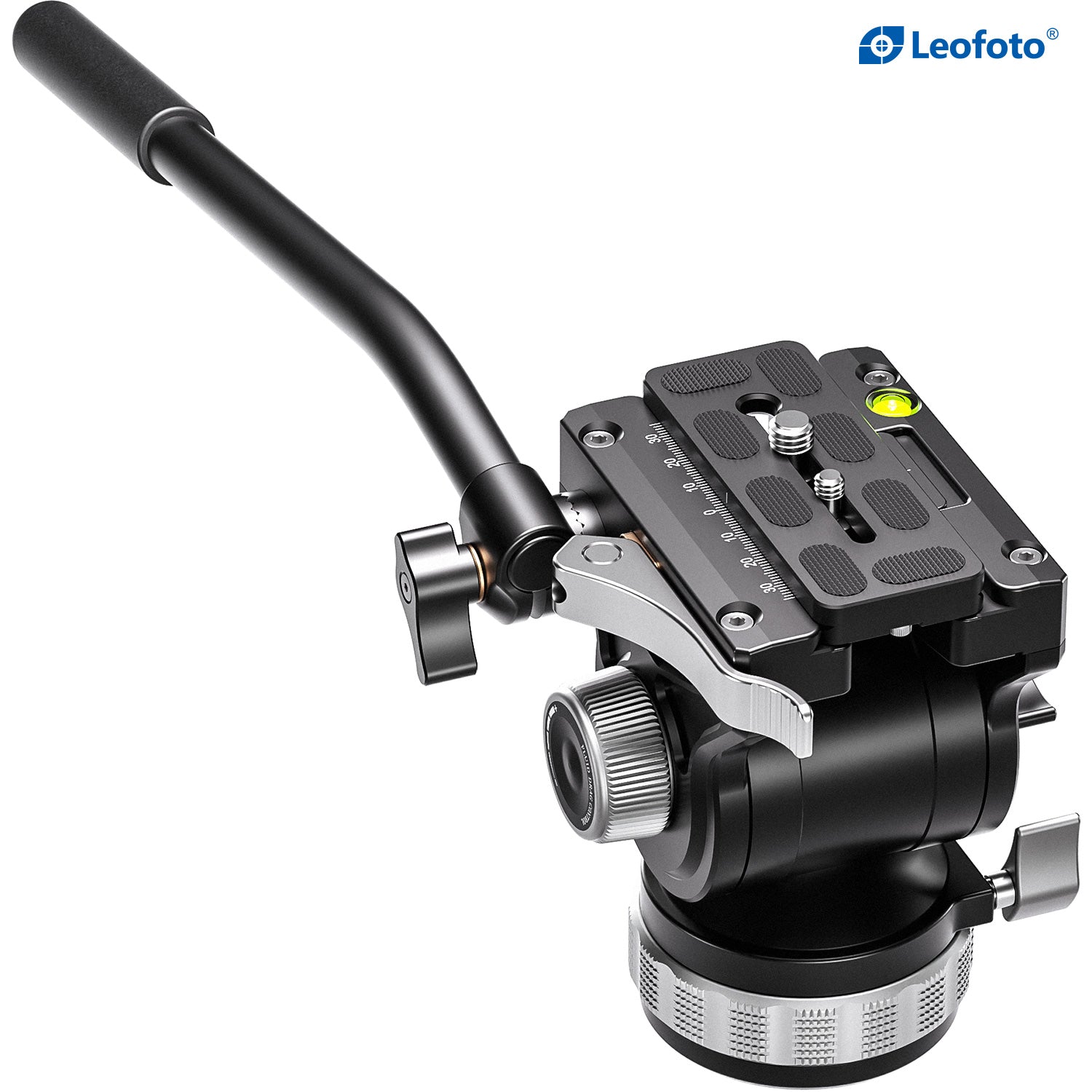 Leofoto BV-15L (Lever-Release Clamp) 70mm Fluid Video Head with PU-100D 100x38mm QR Plate | Arca Compatible