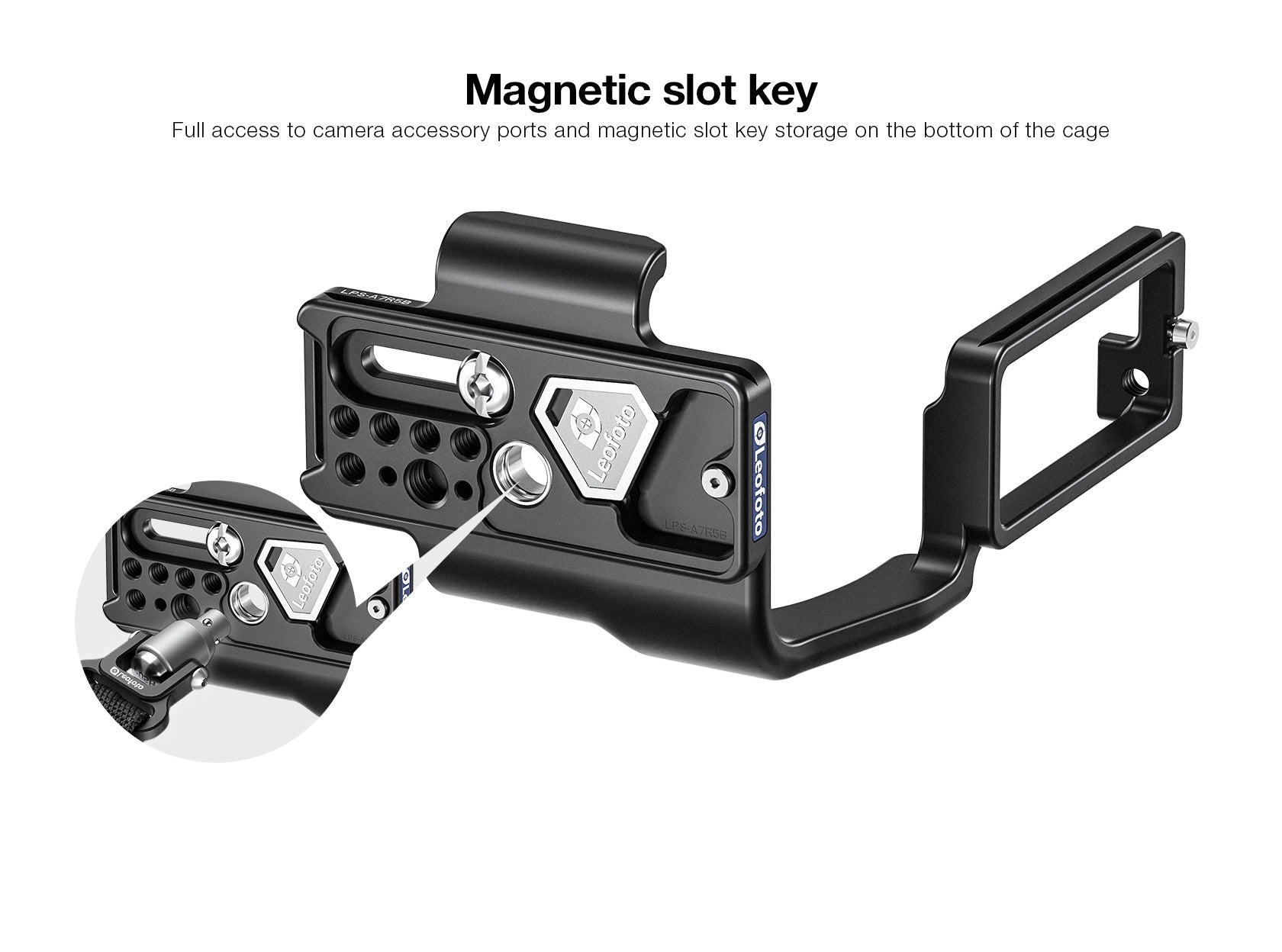 Leofoto LPS-A7R5B L Plate for Sony A7R5 with Battery Grip | Arca Compatible