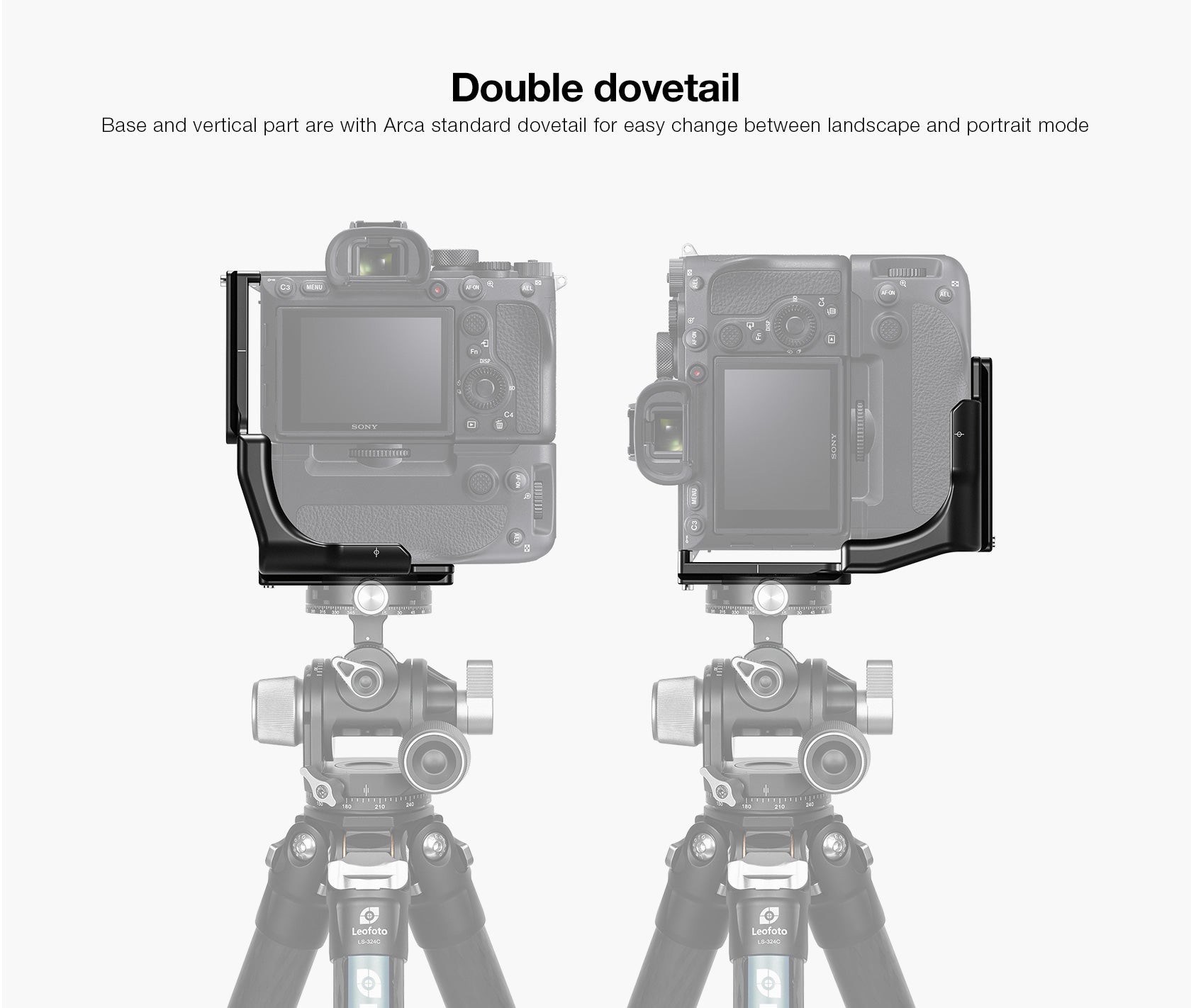 Leofoto LPS-A7R5B L Plate for Sony A7R5 with Battery Grip | Arca Compatible