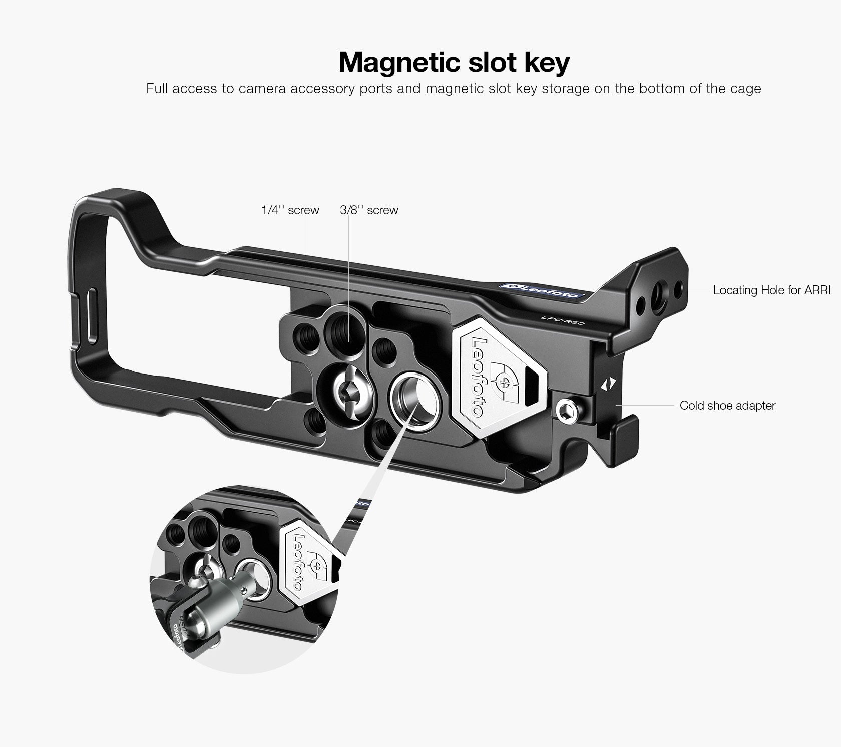 Leofoto LPC-R50 L Plate for Canon EOS R50 Camera | Arca Compatible