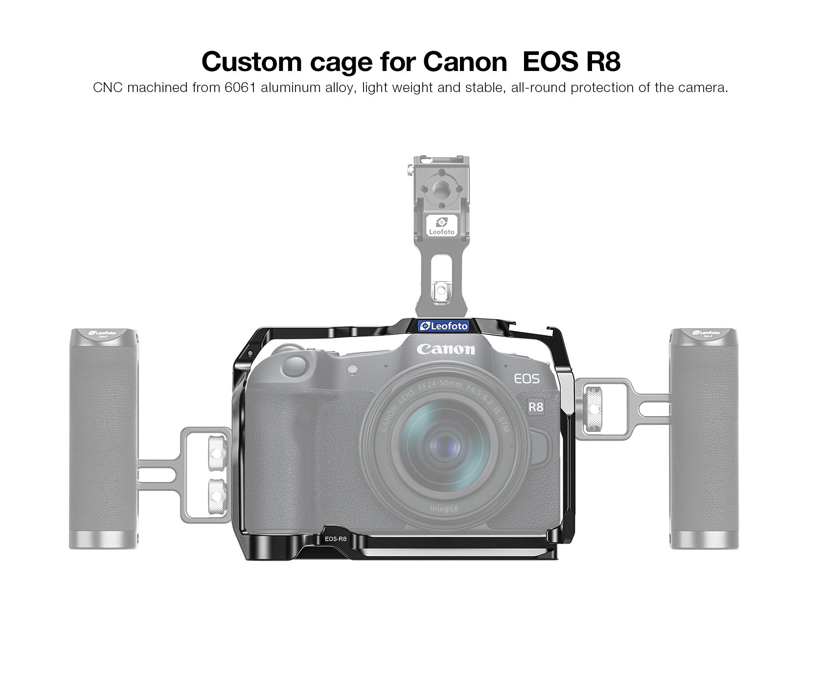 Leofoto EOS-R8 Custom Cage for Canon EOS-R8 Camera