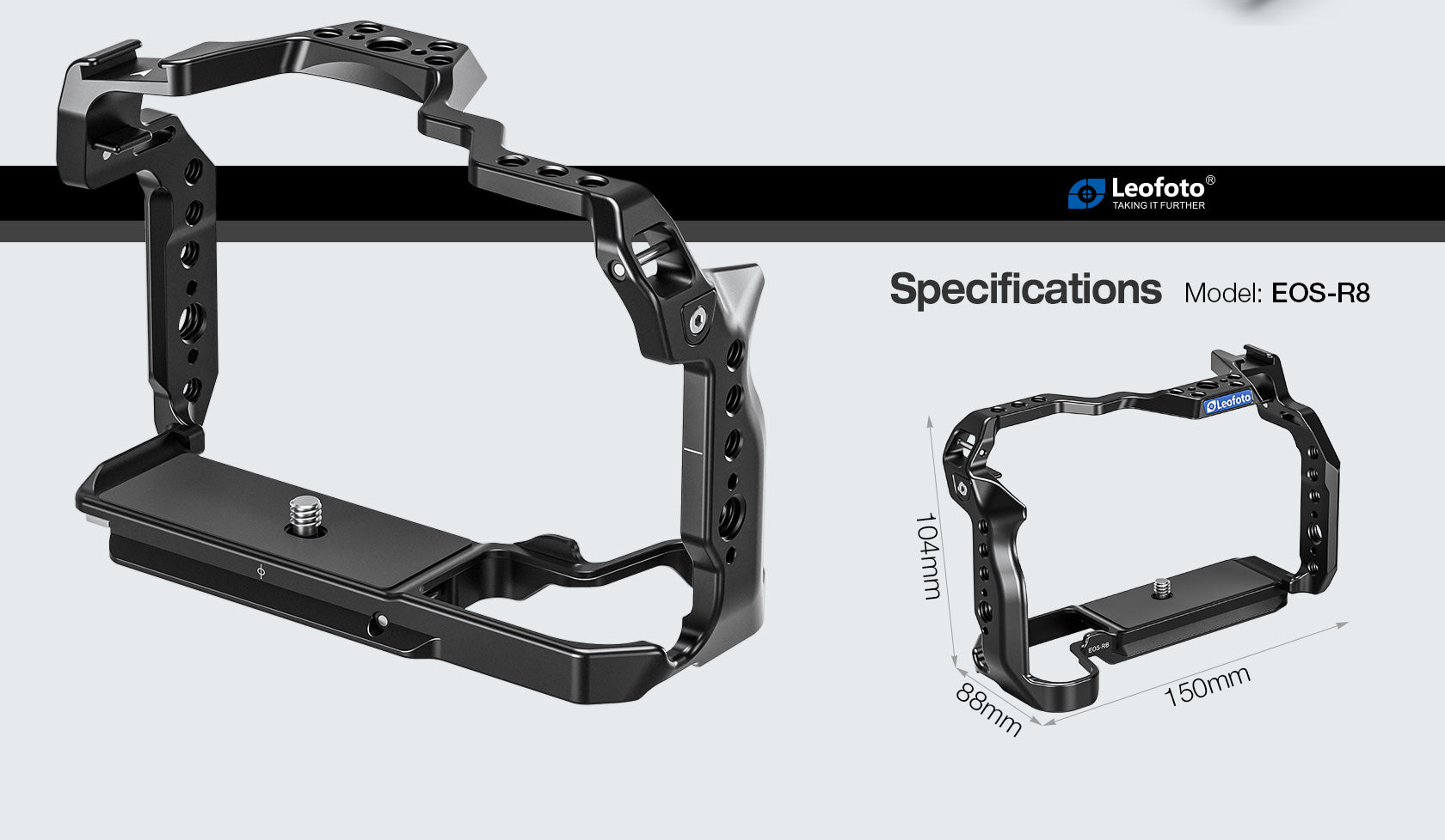 Leofoto EOS-R8 Custom Cage for Canon EOS-R8 Camera