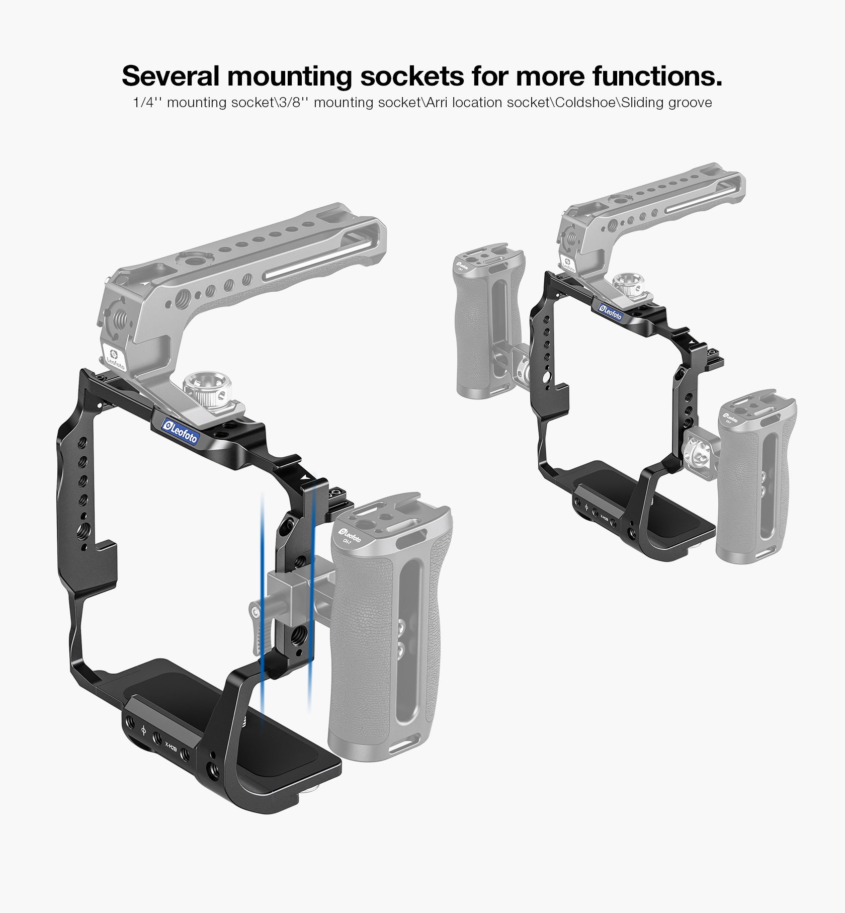 Leofoto X-H2B Camera Cage for Fujifilm X-H2, X-H2S with Battery Grip