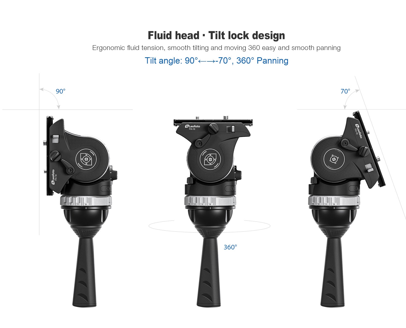 Leofoto LVF-163C+FH-10 Video Tripod and Fluid Head Set