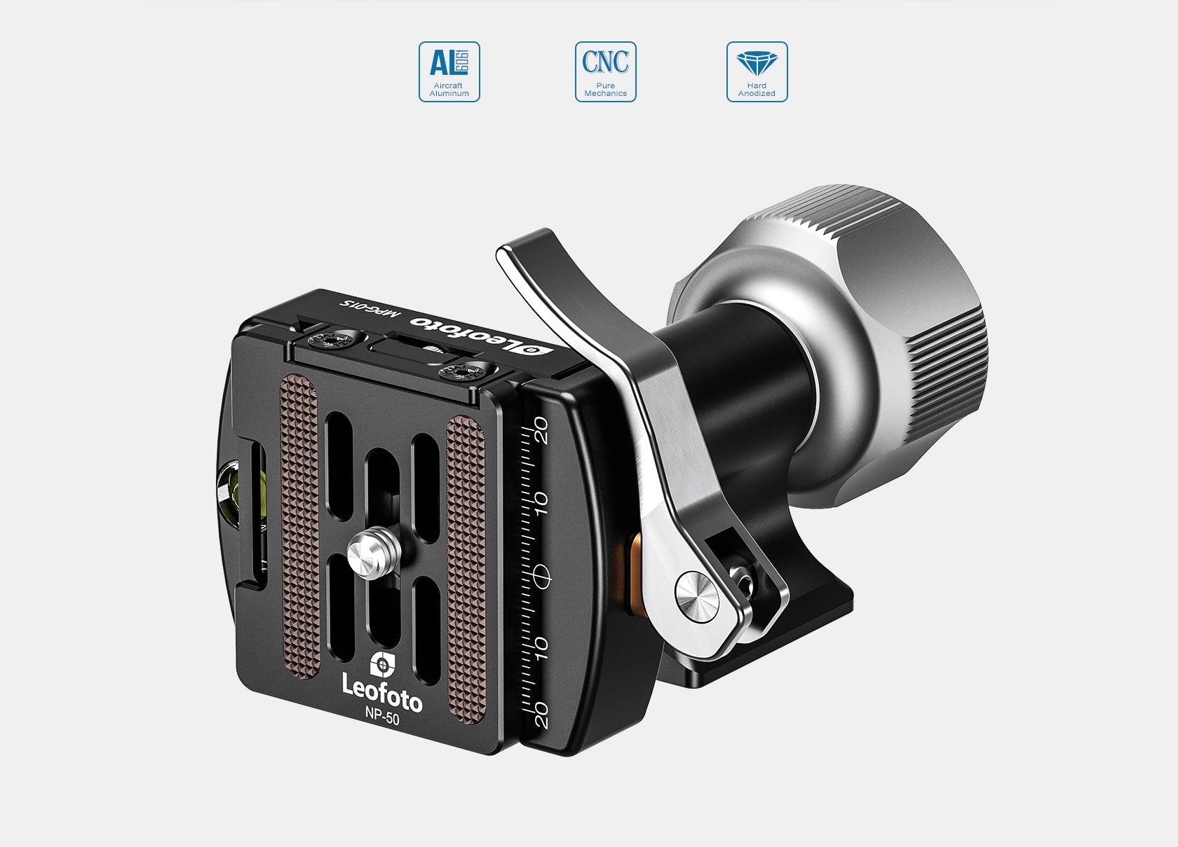 Leofoto MPG-01 Series Monopod Head Side Mount | 360° Tilting