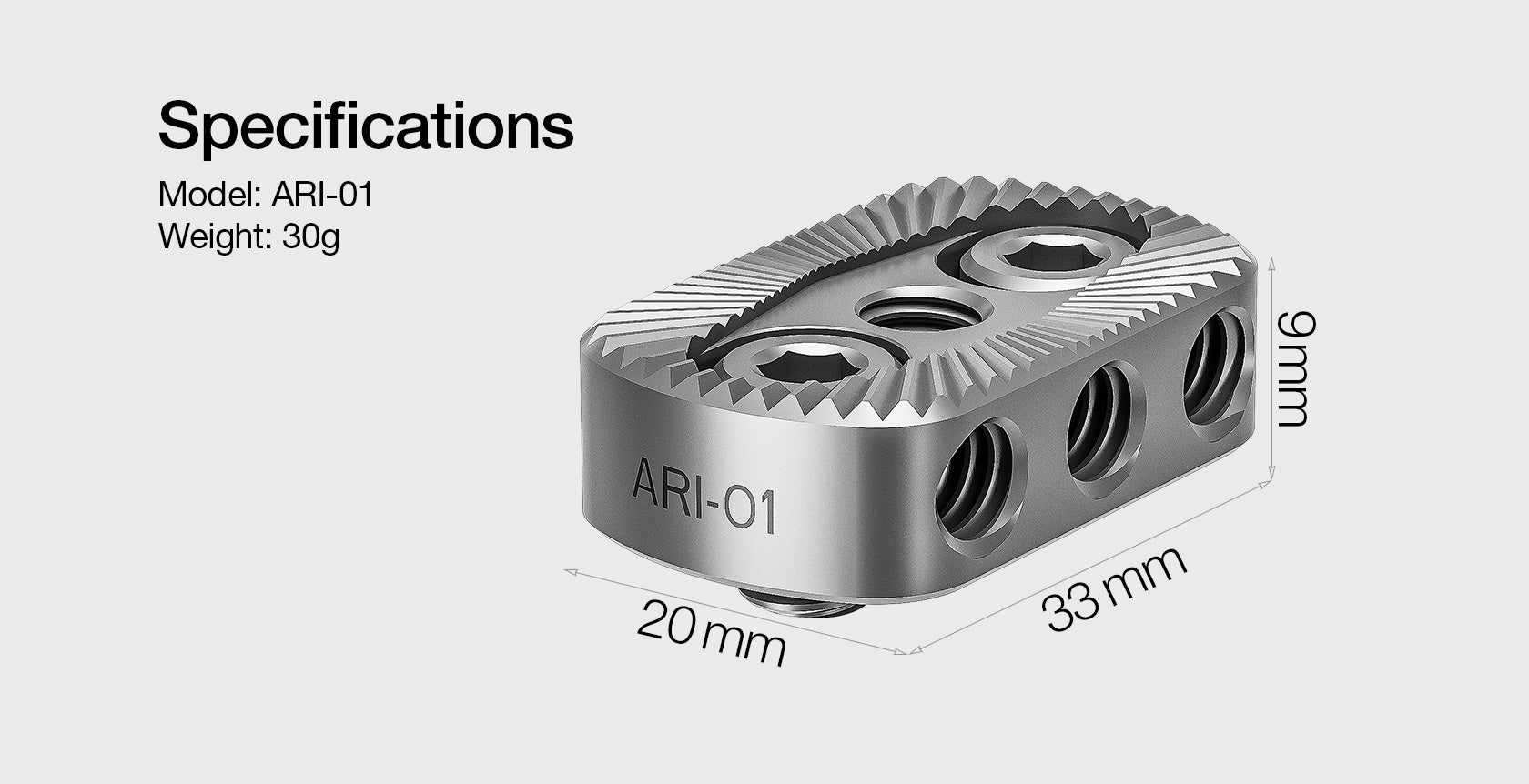 Leofoto ARI-01 1/4″ to ARRI Accessory Mount Adaptor