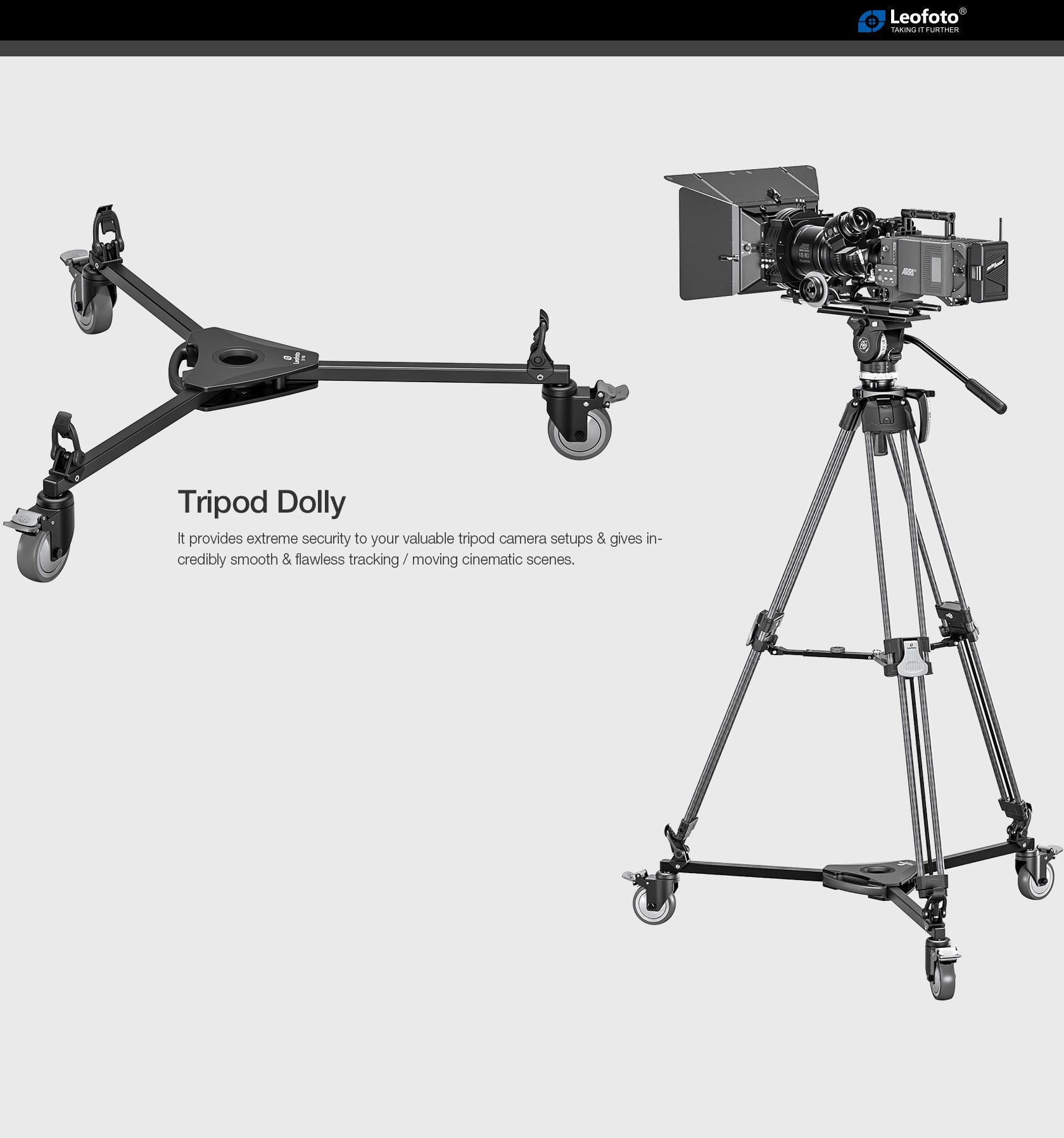 Leofoto DY-100 Foldable Skater Video Tripod Dolly