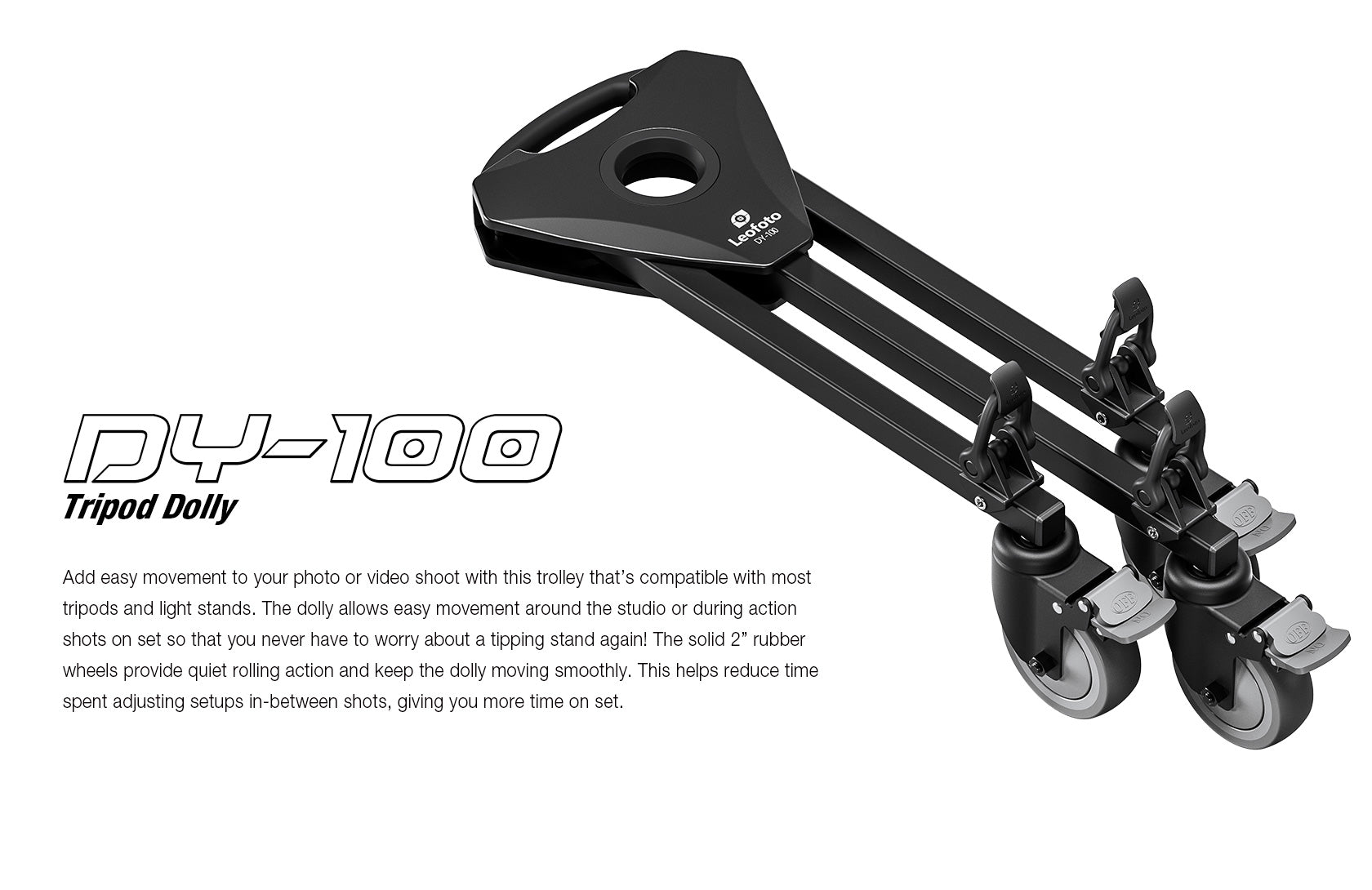 Leofoto DY-100 Foldable Skater Video Tripod Dolly