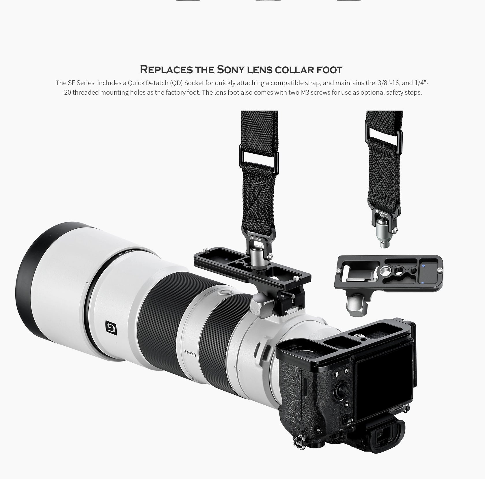 Leofoto SF-02N [Ver.2] Replacemet Lens Foot for Sony FE 200-600 F/5.6-6.3