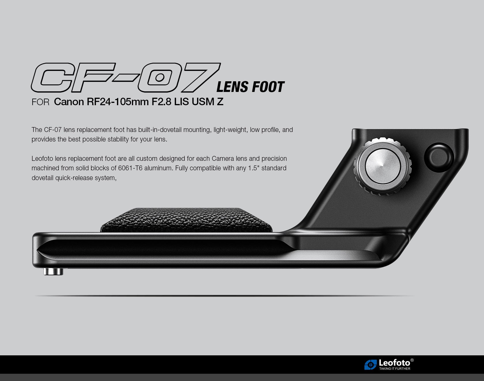 Leofoto CF-07 Replacement Foot for Canon RF24-105mm F2.8 LIS USM Z