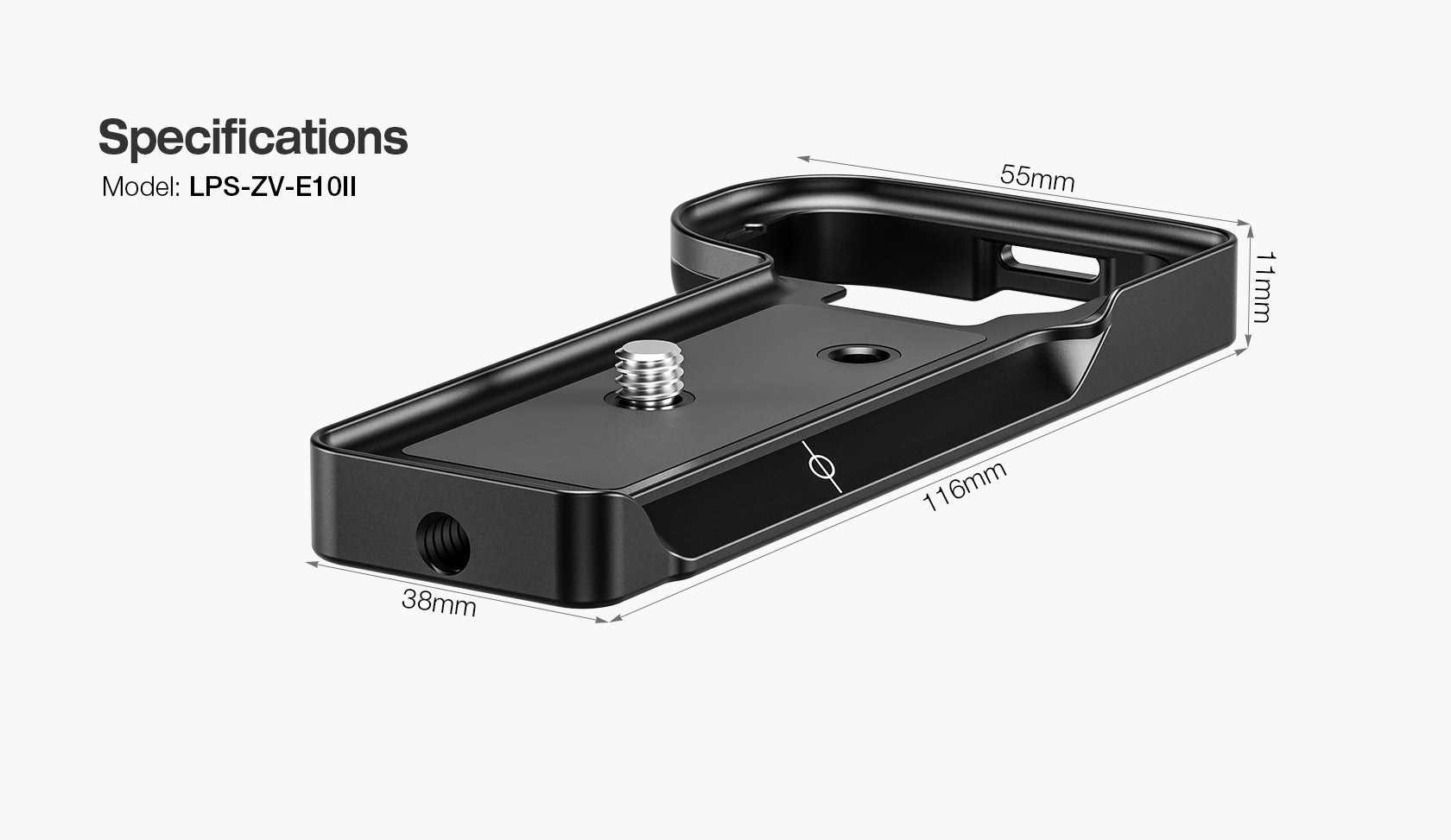 Leofoto LPS-ZV-E10II L Plate for Sony ZV-E10II | Arca Compatible (Blac
