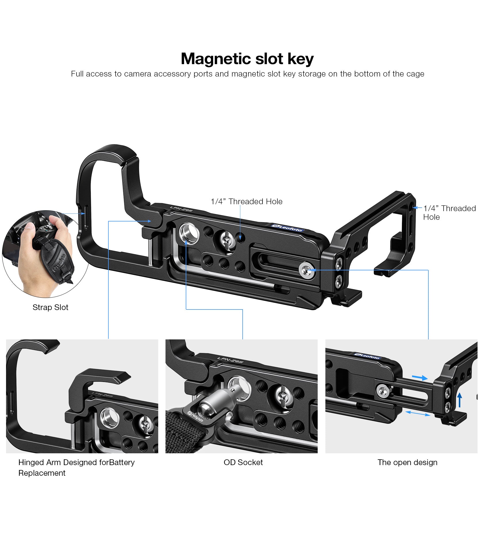 Leofoto LPN-Z6III L-Bracket for Nikon Z6III | Arca Compatible
