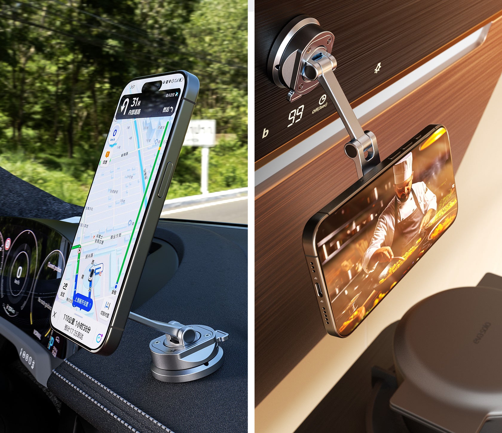 Leofoto PM-02 Magnetic Car Phone Mount