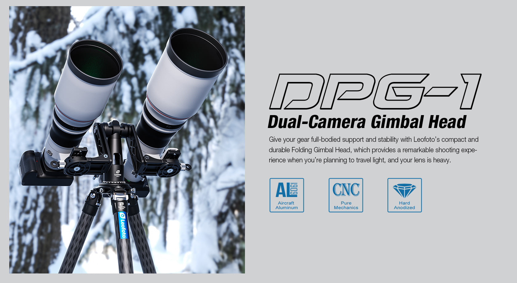 Leofoto DPG-1 Dual-Camera Gimbal Head