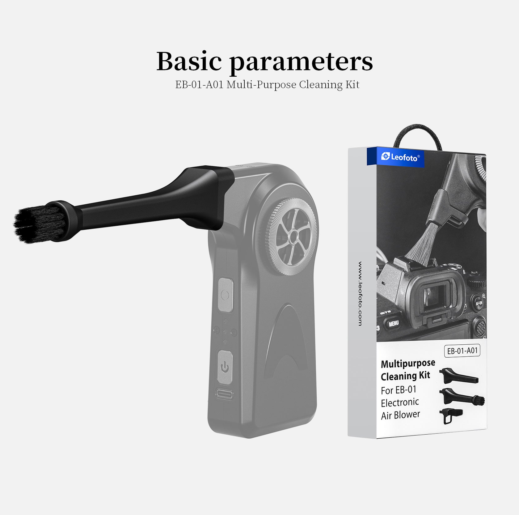 Leofoto EB-01-A01 Multi-Purpose Cleaning Kit for Leofoto EB-01 Electric Air Blower Jet Fan Cleaner