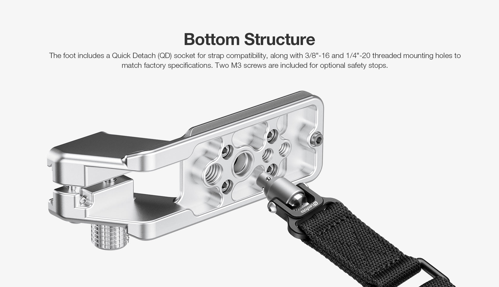 Leofoto CF-07/W Replacement Foot for Canon RF70-200mm F2.8 L IS USM Z / RF24-105mm F2.8 LIS USM Z