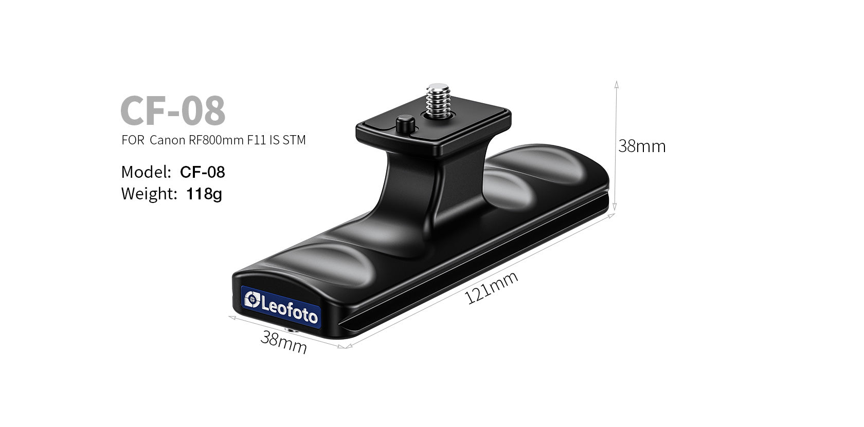 Leofoto CF-08 Replacement Foot for Canon RF800mm F11 IS STM