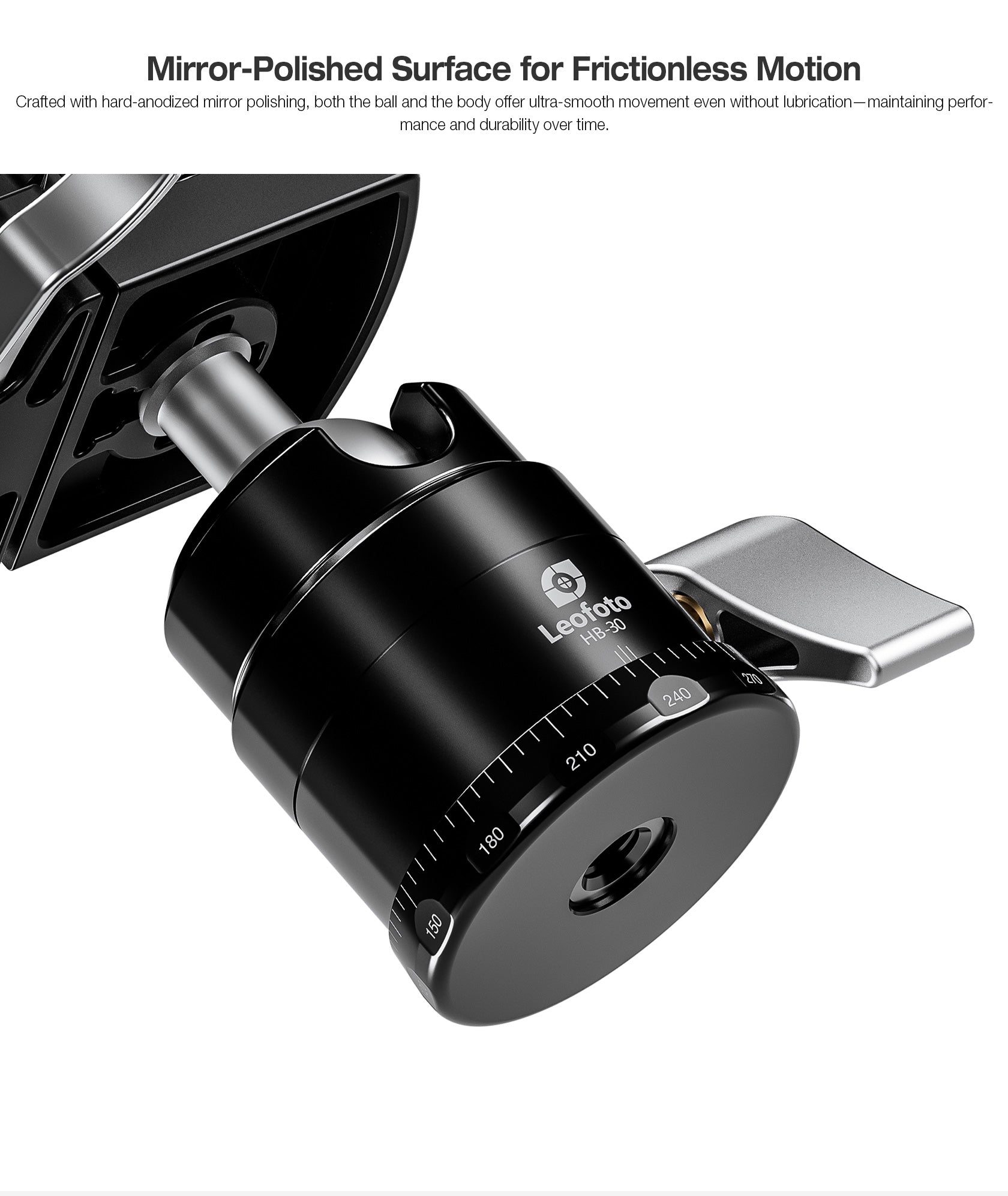 Leofoto HB-30 Compact Precision Ball Head with Single-Knob Control, Weather-Resistant and Maintenance-Free