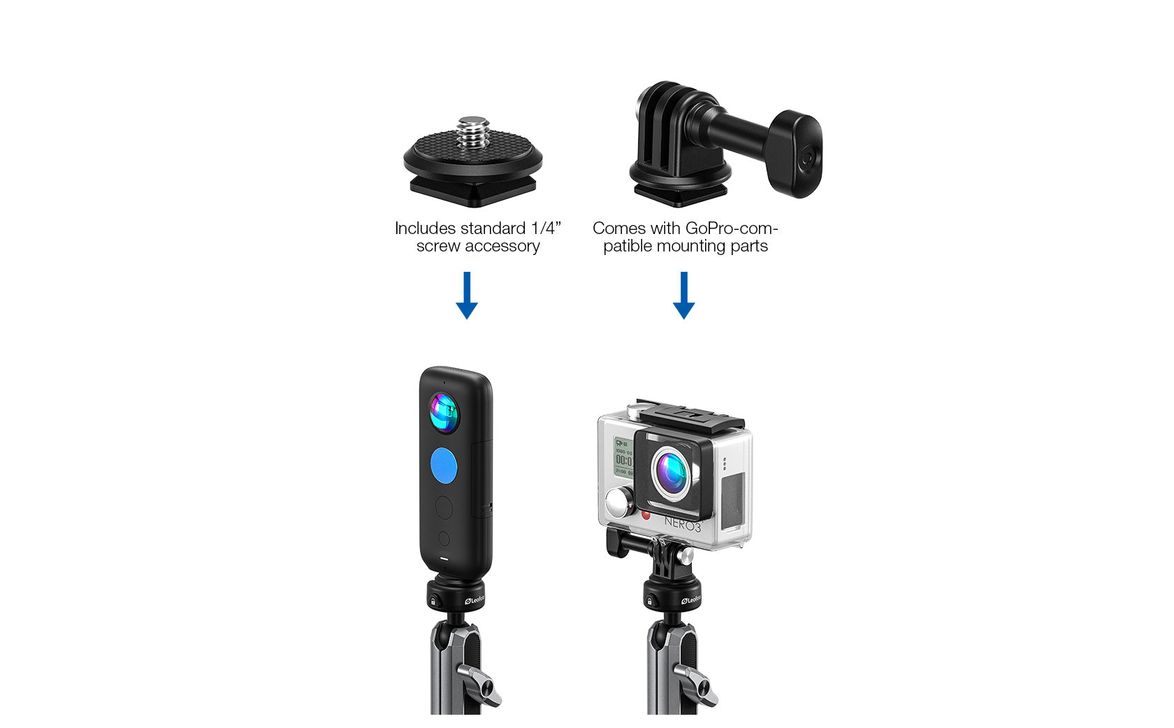 Leofoto LAC-05 Triple Suction Cup Sports Camera Mount