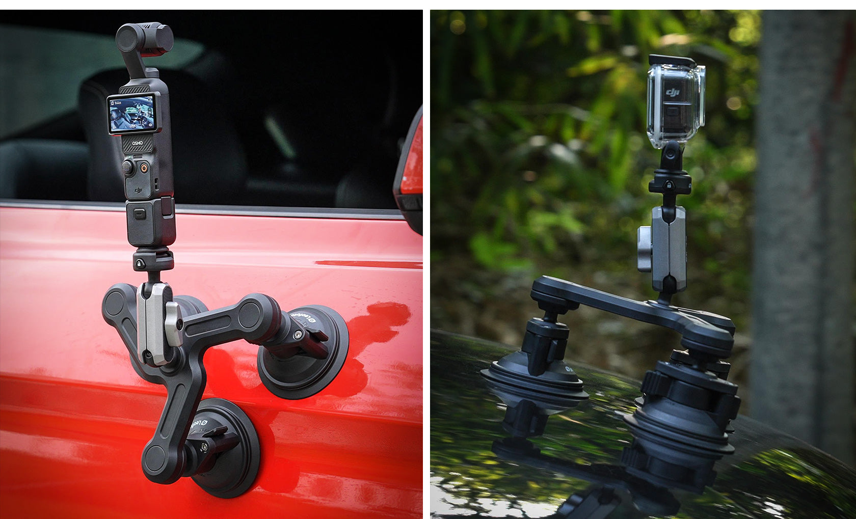 Leofoto LAC-05 Triple Suction Cup Sports Camera Mount