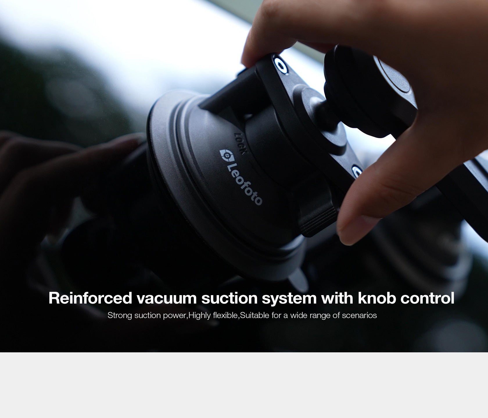 Leofoto LAC-05 Triple Suction Cup Sports Camera Mount