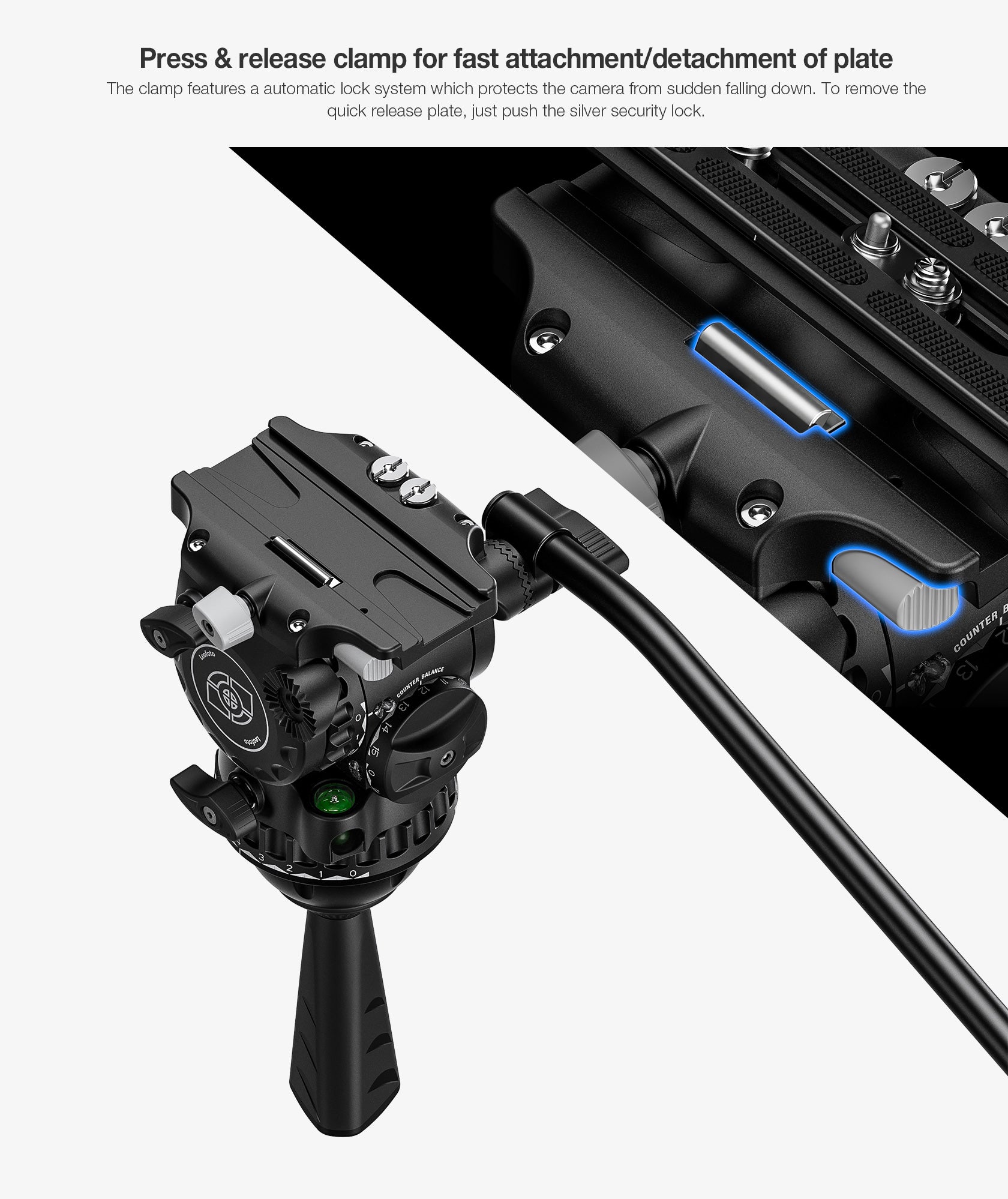 Leofoto FH-20 Professional Fluid Video Head (75mm Bowl) - Arca Standard