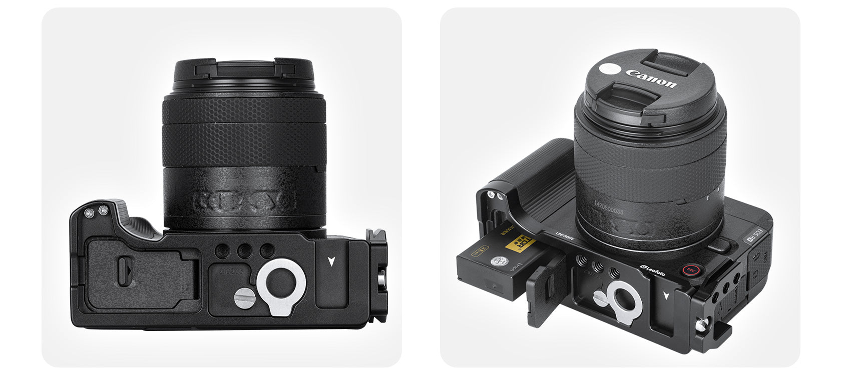 Leofoto LPC-R50V L Plate for Canon R50V Camera | Arca Compatible