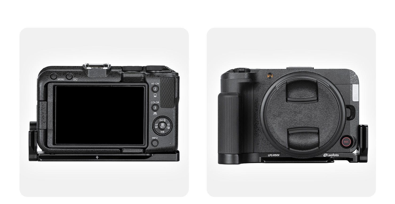 Leofoto LPC-R50V L Plate for Canon R50V Camera | Arca Compatible