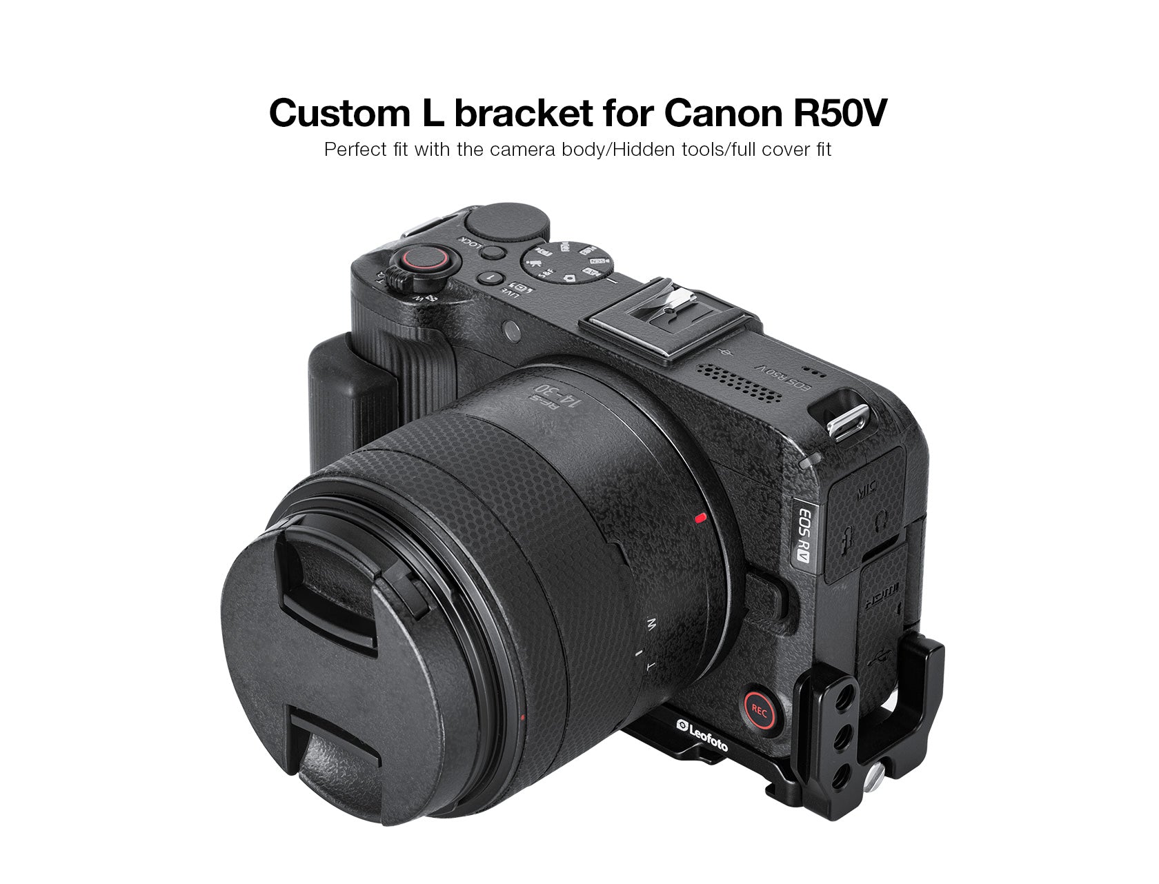 Leofoto LPC-R50V L Plate for Canon R50V Camera | Arca Compatible