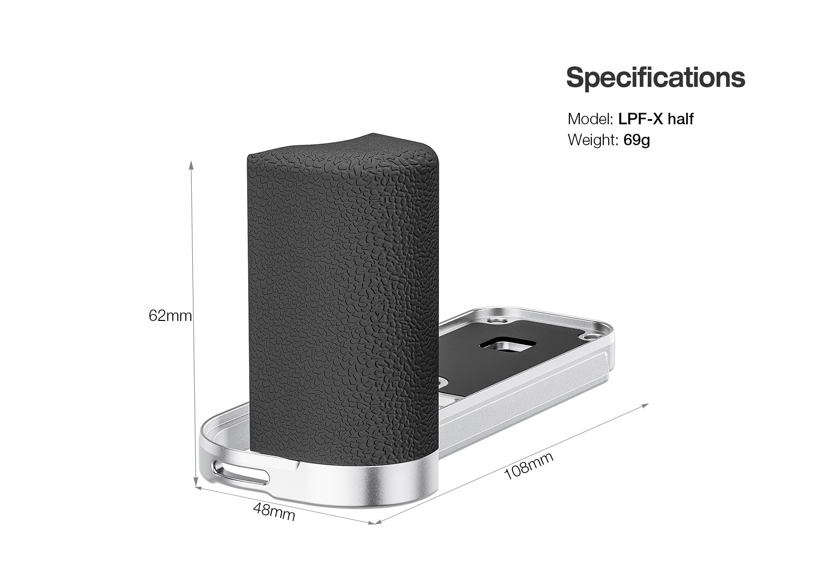 Leofoto LPF-X-half L Plate for Fujifilm X half | Arca Compatible (Black/Silver)