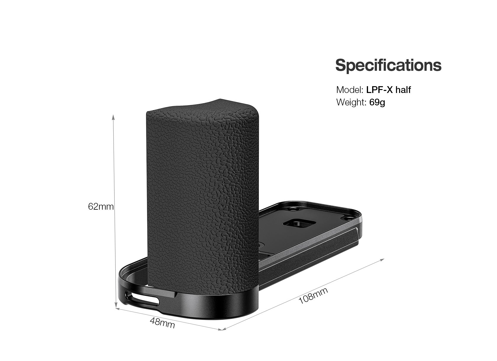 Leofoto LPF-X-half L Plate for Fujifilm X half | Arca Compatible (Black/Silver)