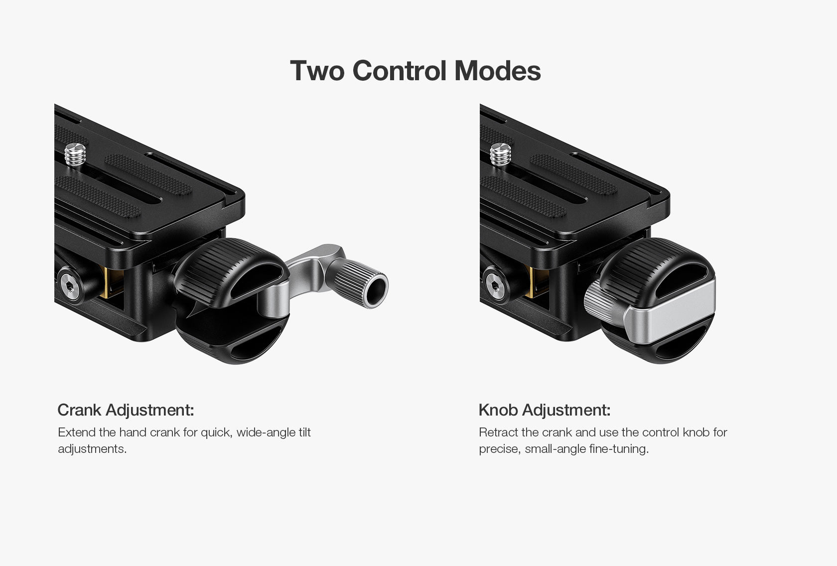 Leofoto BVL-02 Hand-Crank Precision Tilt Adapter | Arca Compatible